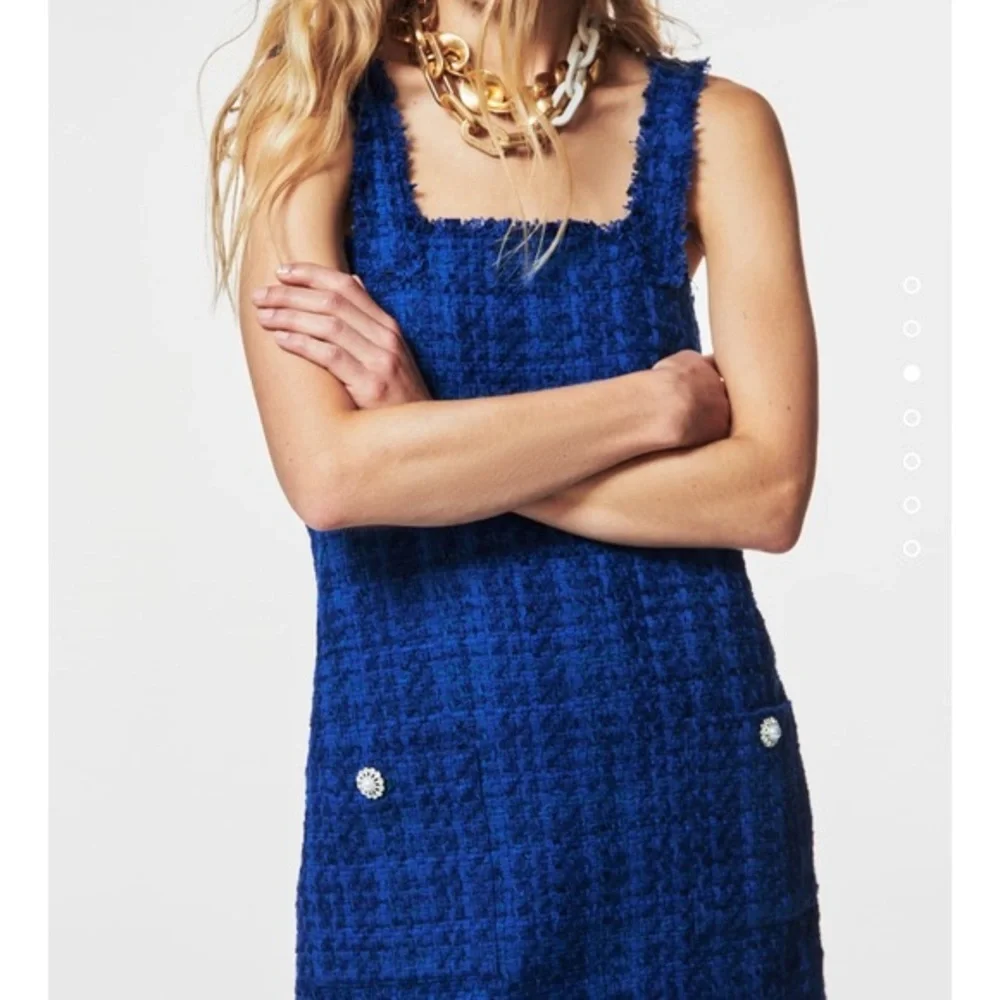 ZARA | BLOGGER FAV TEXTURED PINAFORE DRESS - Picture 4 of 14